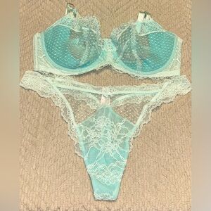 Dream Angels Wicked Unlined Lace Bra Set 38D / XL NWT